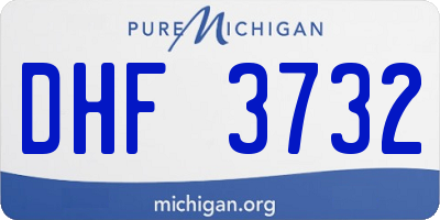 MI license plate DHF3732
