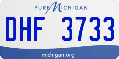 MI license plate DHF3733