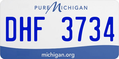 MI license plate DHF3734