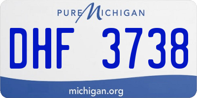MI license plate DHF3738
