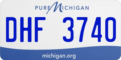 MI license plate DHF3740