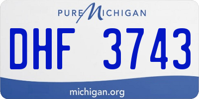 MI license plate DHF3743