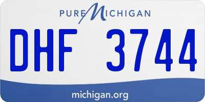 MI license plate DHF3744