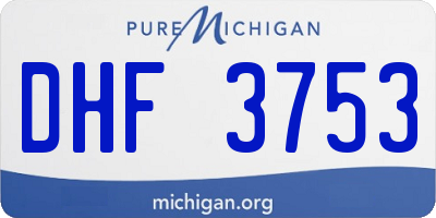 MI license plate DHF3753