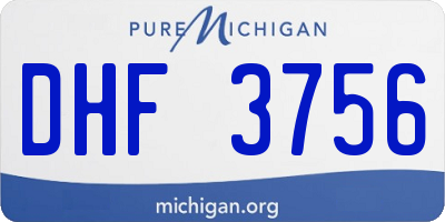 MI license plate DHF3756
