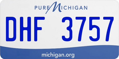 MI license plate DHF3757