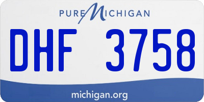 MI license plate DHF3758