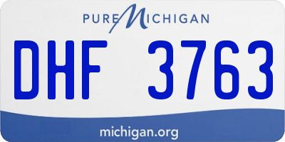MI license plate DHF3763