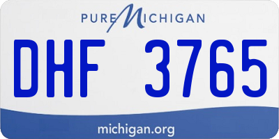 MI license plate DHF3765