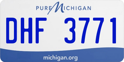 MI license plate DHF3771