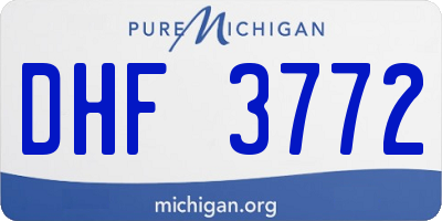 MI license plate DHF3772