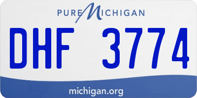 MI license plate DHF3774