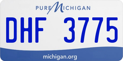 MI license plate DHF3775