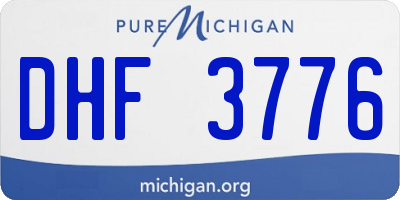 MI license plate DHF3776
