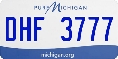 MI license plate DHF3777