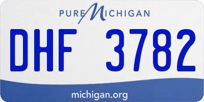 MI license plate DHF3782