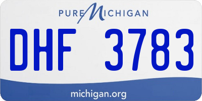 MI license plate DHF3783
