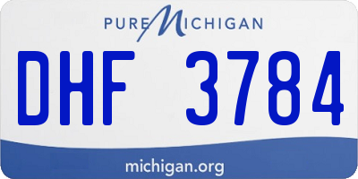MI license plate DHF3784