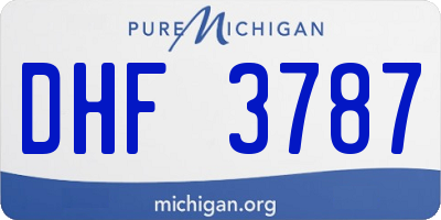 MI license plate DHF3787