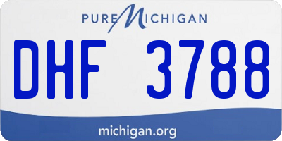 MI license plate DHF3788