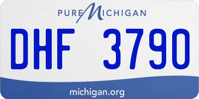 MI license plate DHF3790