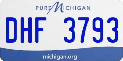 MI license plate DHF3793