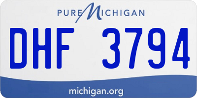 MI license plate DHF3794