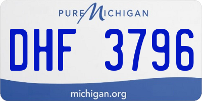 MI license plate DHF3796