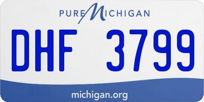MI license plate DHF3799