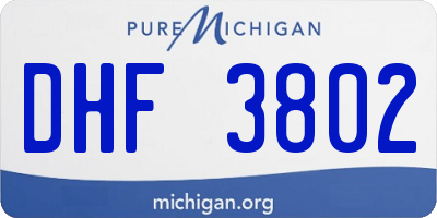 MI license plate DHF3802
