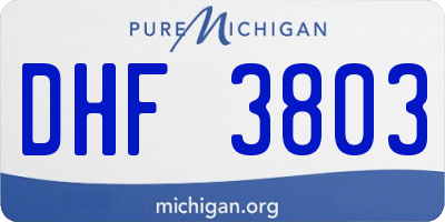 MI license plate DHF3803