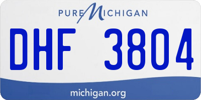 MI license plate DHF3804