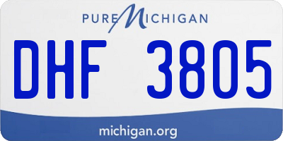MI license plate DHF3805