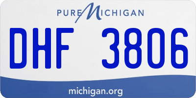 MI license plate DHF3806