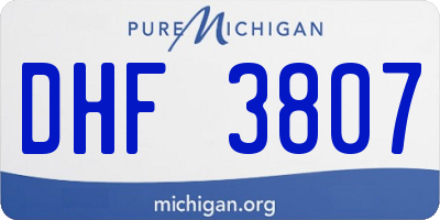 MI license plate DHF3807