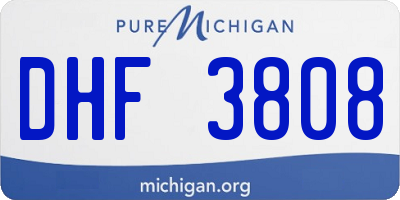 MI license plate DHF3808