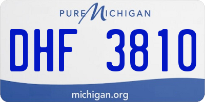 MI license plate DHF3810
