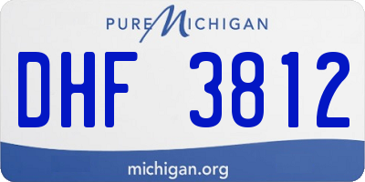 MI license plate DHF3812
