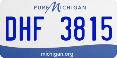 MI license plate DHF3815