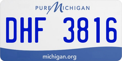 MI license plate DHF3816