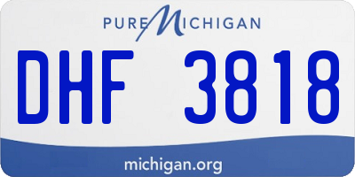 MI license plate DHF3818