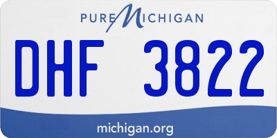 MI license plate DHF3822