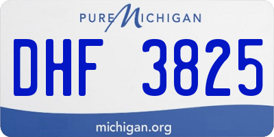 MI license plate DHF3825