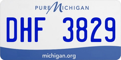 MI license plate DHF3829