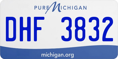 MI license plate DHF3832
