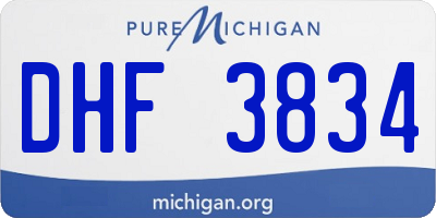 MI license plate DHF3834