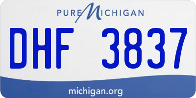 MI license plate DHF3837