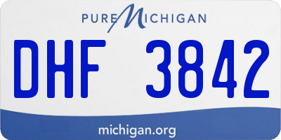 MI license plate DHF3842