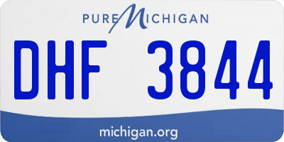 MI license plate DHF3844