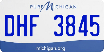 MI license plate DHF3845
